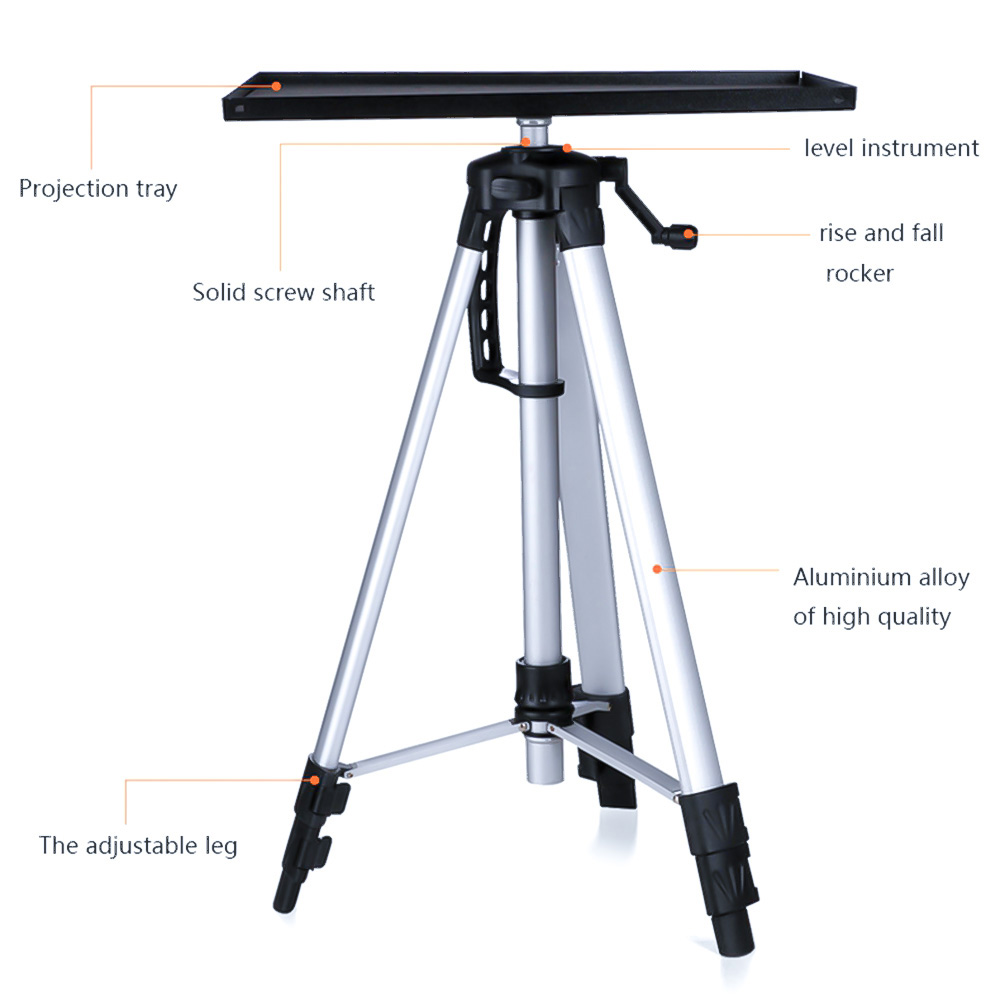 Projector Tripod Stand Aluminium Adjustable For Laptop With Tray 52